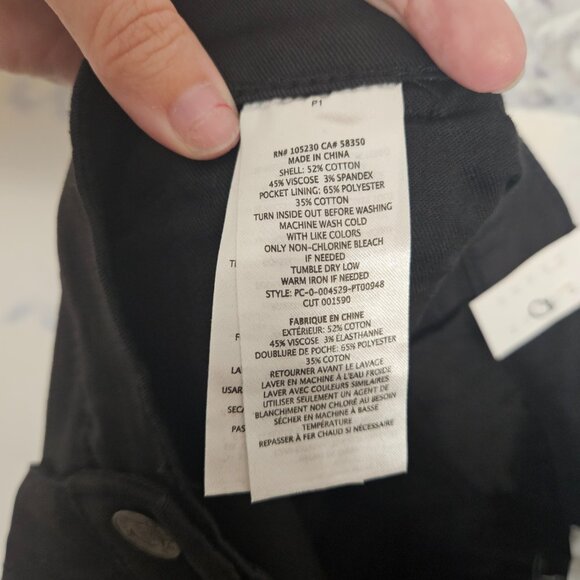 NWT Current/Elliott The Confidant Pants Black Size 30 $198 - Picture 6 of 12